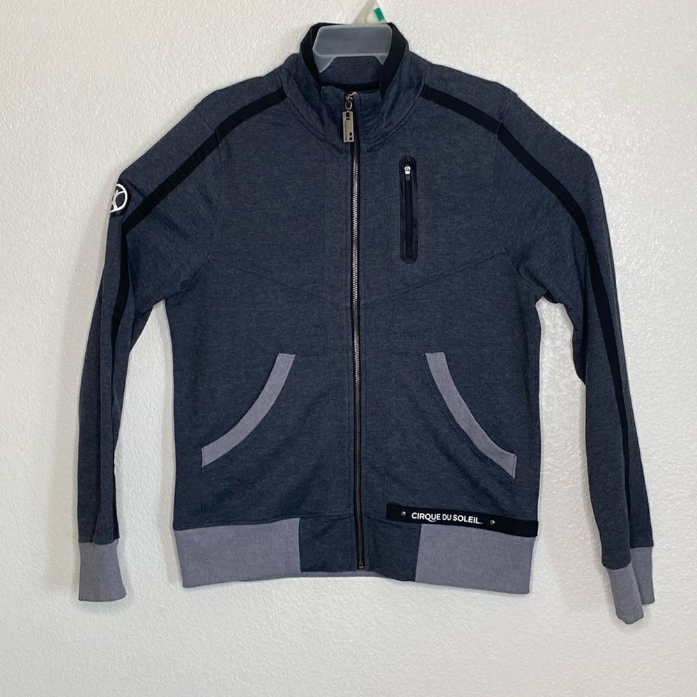 CIRQUE DU SOLEIL Full Metal Zip Charcoal Jacket Size S NWOT